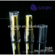 Sanjin cosméticos batom recipiente ouro batom tubo atacado